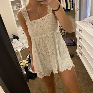 White floral romper